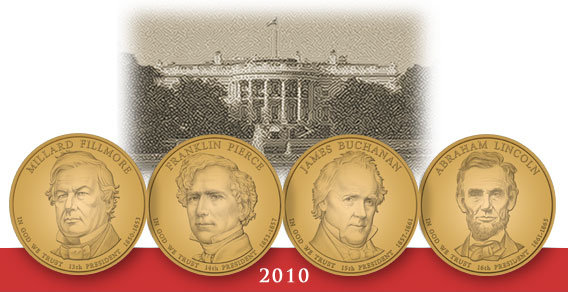 2010 Presidential Coins Philadelphia and Denver Mint UNC