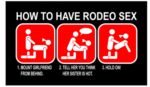 RODEO FUN HEAVY METAL SIGN