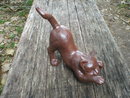 CAST IRON BROWN CAT