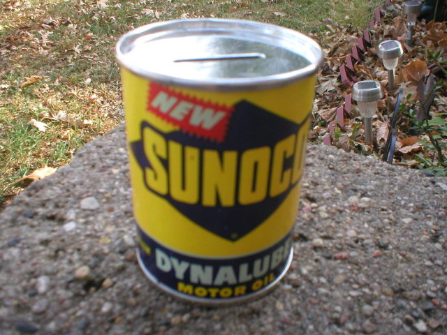 SUNOCO DYNALUBE MOTOR OIL CAN BANK