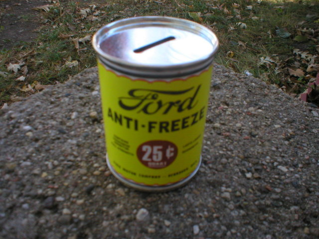 NEW FORD ANTI-FREEZE CAN BANK