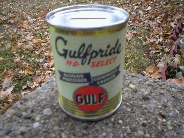 GULFPRIDE HD SELECT MOTOR OIL CAN BANK