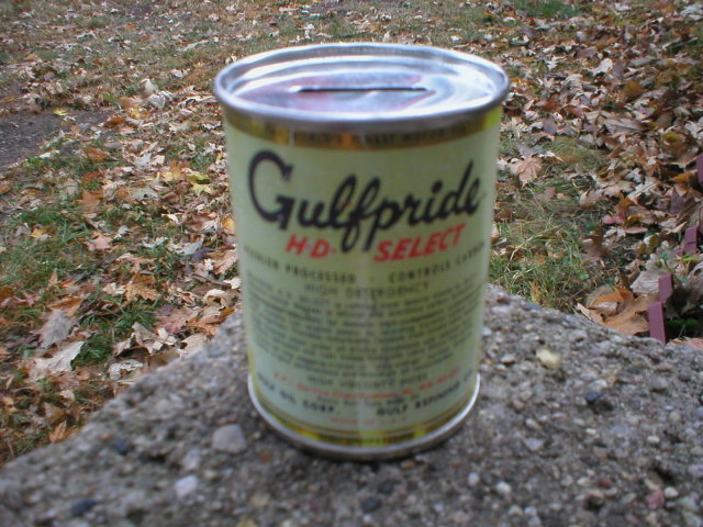 GULFPRIDE HD SELECT MOTOR OIL CAN BANK