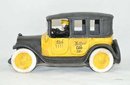 COLORFUL YELLOW CAB CAR CAST IRON