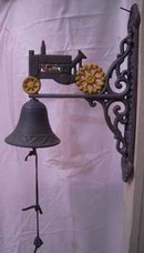 CAST IRON HAND PAINTED TRACTOR BELL