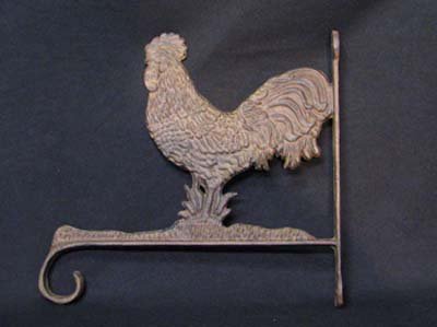CAST IRON RUSTIC ROOSTER HOOK HANGER