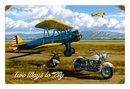 TWO WAYS TO FLY VINTAGE STYLE SIGN 18