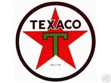 TEXACO T-STAR ROUND VINYL DECAL 12