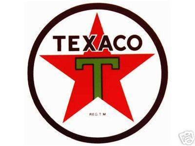 TEXACO T-STAR ROUND VINYL DECAL 12