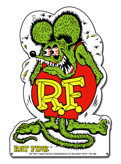 RAT FINK HEAVY STEEL SIGN 34