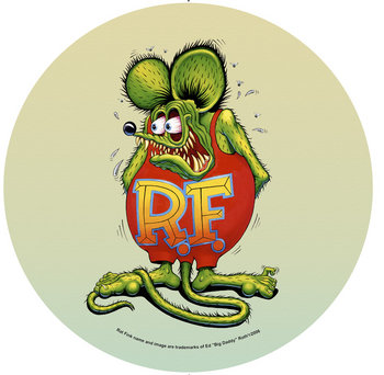 RAT FINK LARGE ROUND HEAVY STEEL SIGN 22