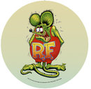RAT FINK LARGE ROUND HEAVY STEEL SIGN 22