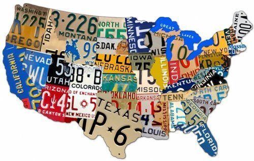 LICENSE PLATE USA Custom Metal Sign