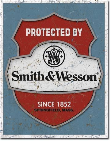 SMITH & WESSON SINCE 1882 METAL SIGN