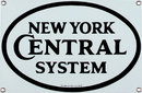 NEW YORK CENTRAL PORCELAIN ENAMEL STEEL SIGN
