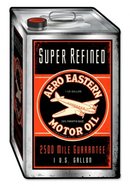 AERO EASTERN MOTOR OIL CAN CUSTOM SHAPE SQUARE CONTAINER METAL SIGN P