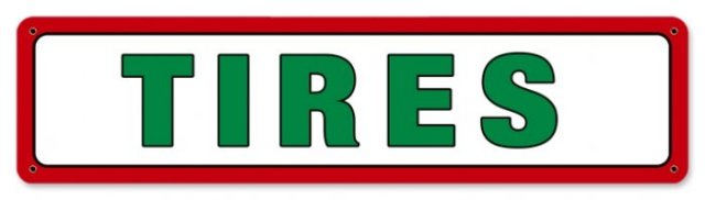 TEXACO TIRES RETRO METAL SIGN P