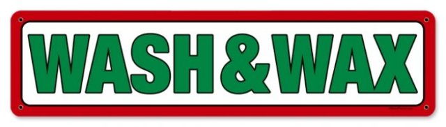 TEXACO WASH & WAX RETRO METAL SIGN P