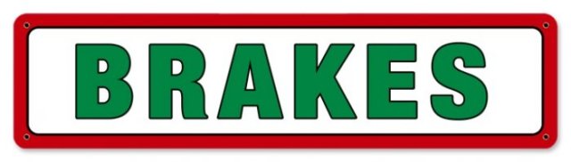 TEXACO BRAKES RETRO METAL SIGN P