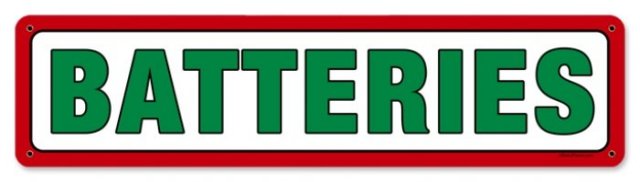 TEXACO BATTERIES RETRO METAL SIGN P