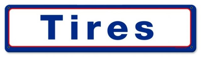 MOBIL TIRES RETRO METAL SIGN P