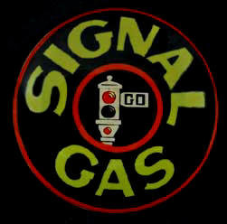 SIGNAL GAS SIGN HEAVY METAL DOME ROUNDED FRONT