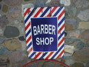 BARBER SHOP SIGN LARGE METAL OLD LOOK