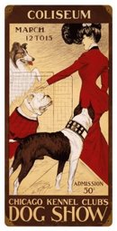 CHICAGO DOG SHOW VINTAGE METAL SIGN P