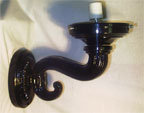 GAS PUMP GLOBE CAST ALUMINUM S-SHAPED PAINTED WALL SCONCE