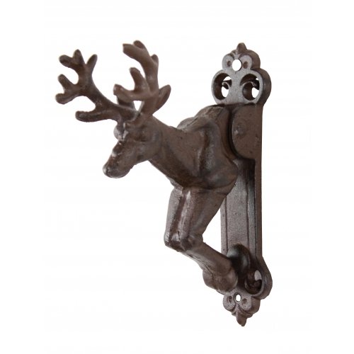 RUSTIC DEER DOOR KNOCKER CAST IRON