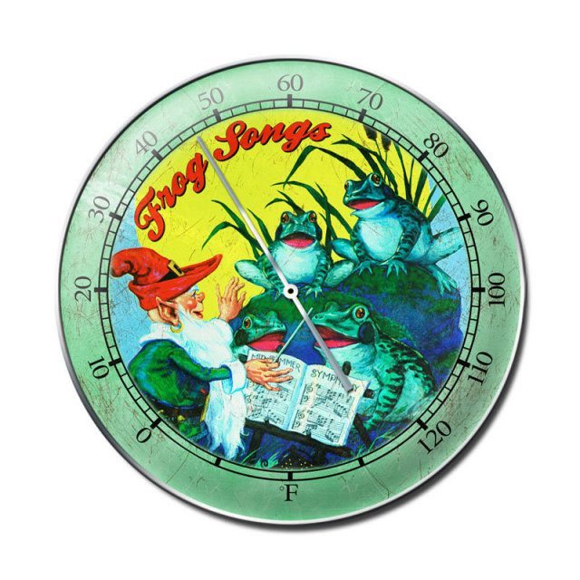FROG SONGS HEAVY ROUND THERMOMETER