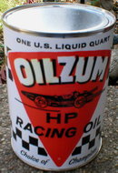 OILZUM HP RACING OIL CAN NEW EMPTY