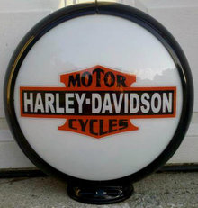 HARLEY MOTORCYCLE GAS PUMP GLOBE SIGN