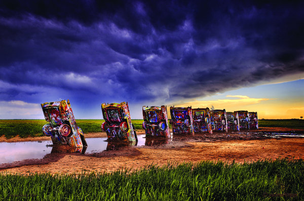 CADILLAC RANCH METAL SIGN