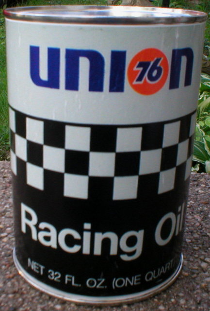 UNION 76 RACING METAL OIL CAN EMPTY