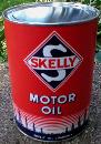 SKELLY MOTOR OIL CAN NEW EMPTY PAPER LABEL