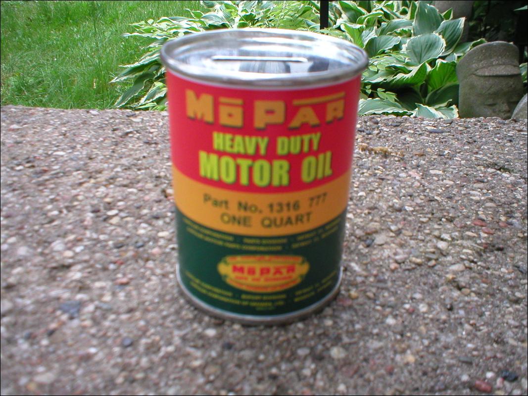 MOPAR HEAVY DUTY MOTOR OIL CAN BANK NEW