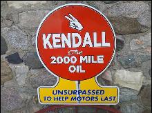 KENDALL UNSURPASSED 2000 MILE OIL HEAVY METAL SIGN