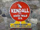 KENDALL UNSURPASSED 2000 MILE OIL HEAVY METAL SIGN
