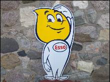 ESSO OIL DROP BOY HEAVY STEEL SIGN NEW ONE SIDED