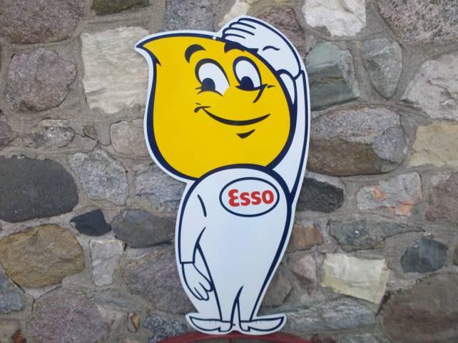 ESSO OIL DROP BOY HEAVY STEEL SIGN NEW ONE SIDED