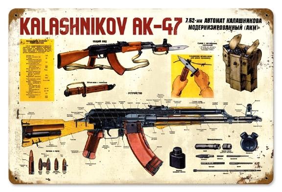 KALASHNIKOV AK-47 HEAVY METAL SIGN