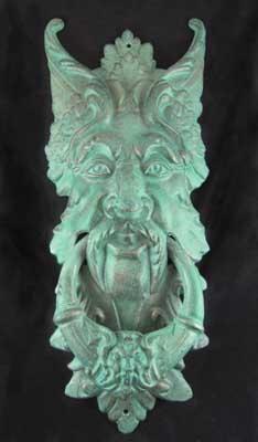 LARGE MAN FACE DOOR KNOCKER VERTIGRE FINISH