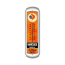 HANCOCK GASOLINE LARGE METAL THERMOMETER