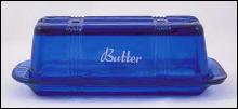 COBALT BLUE ONE STICK BUTTERDISH