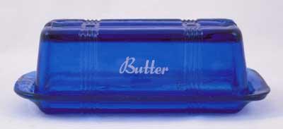 COBALT BLUE ONE STICK BUTTERDISH