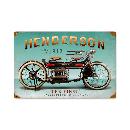FIRST HENDERSON MOTORCYCLE 1912 HEAVY METAL SIGN