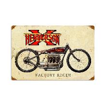 HENDERSON X FACTORY RACER MOTORCYCLE 1912 HEAVY METAL SIGN
