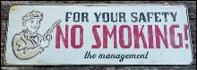 GAS STATION ATTENDANT NO SMOKING METAL SIGN