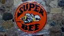 DODGE SUPER BEE LARGE ROUND EMBOSSED METAL SIGN 24